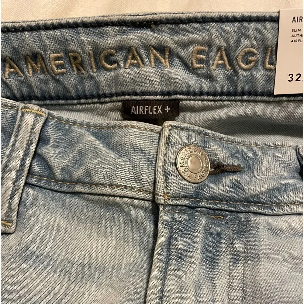 NEW AE AMERICAN EAGLE denim jeans 32/32 airflex + slim straight 32
